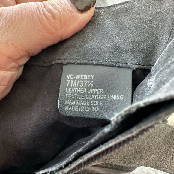 Vince Camuto VC-Webey Gray Suede Leather Ankle Booties Boots 7M - Picture 5 of 9